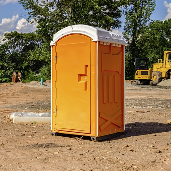 what is the expected delivery and pickup timeframe for the portable restrooms in Gauley Bridge